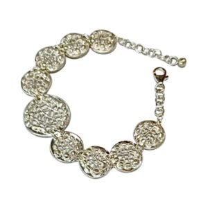 Textured disc bracelet, handmade by Anitanja Lawaetz