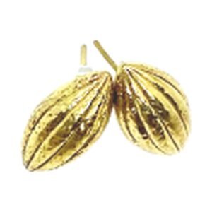 Cocoa pod studs, handmade by Anitanja Lawaetz