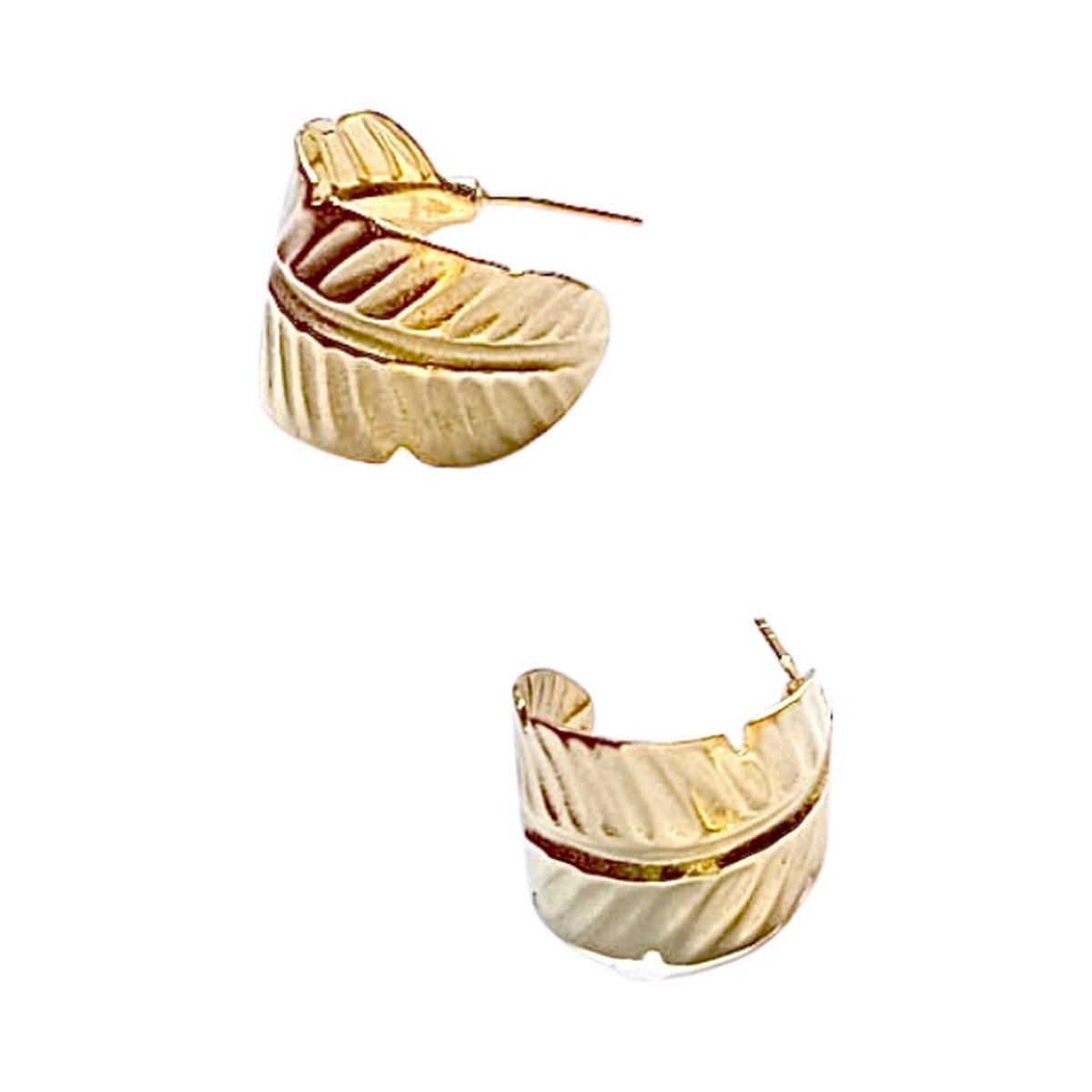 Leaf hoop earrings, designed by Anitanja Lawaetz